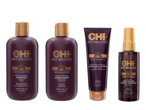 CHI Deep Brilliance szampon 355ml + odżywka 355ml + maska 237ml + serum 89ml