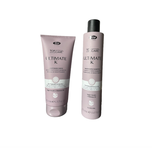 Lisap Top Care Ultimate-k szampon dyscyplinujący 250 ml + maska wygładzająca 200 ml 1