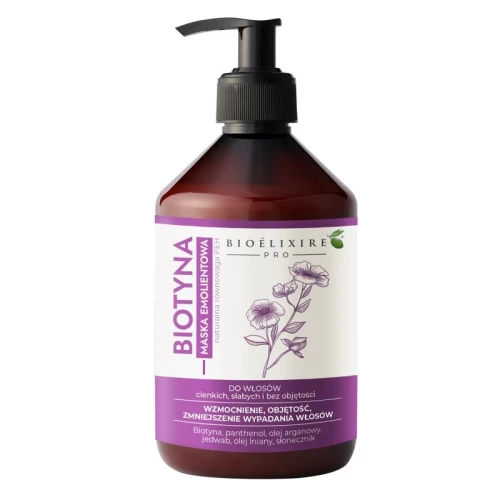 Bioelixire PRO Biotyna maska włosy słabe i bez objętości 500ml 1