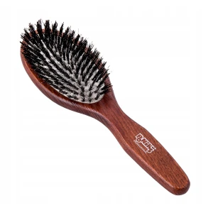 Poniks FDS016 drewniana szczotka do włosów z naturalnym włosiem dzik 
