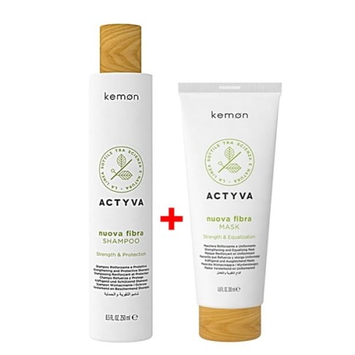 Kemon Actyva Nuova Fibra zestaw szampon 250ml + maska 200ml 1