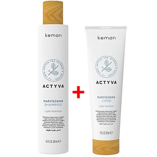 Kemon Actyva Nutrizione Light zestaw szampon 250ml + odżywka 150ml 1