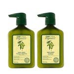 CHI Olive Organics szampon 340ml + odżywka 340ml włosy ciało 