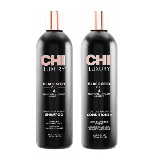 CHI Luxury Black Seed zestaw szampon 355ml + odżywka 355ml 1