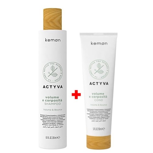 Kemon Actyva Volume E zestaw szampon 250ml + odżywka 150ml 1