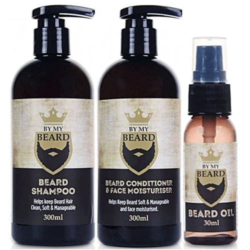 By My Beard Zestaw do brody szampon 300ml + odżywka 300ml + olejek 30ml  1