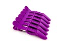 IzA Krokodyle klipsy fryzjerskie z ząbkami fioletowe 6szt. 2