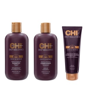 CHI Deep Brilliance szampon 355ml + odżywka 355ml + maska 237ml