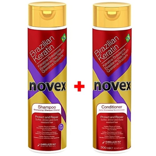 Novex brazylijska keratyna set szampon + odżywka 2x300ml 1