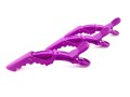 IzA Krokodyle klipsy fryzjerskie z ząbkami fioletowe 6szt. 1